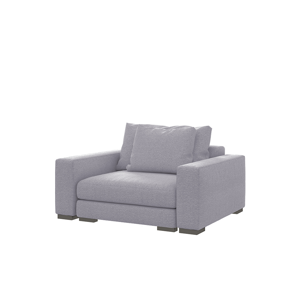 Fotel kubełkowy Mia szary w tkaninie łatwoczyszczącej - zdjęcie 1