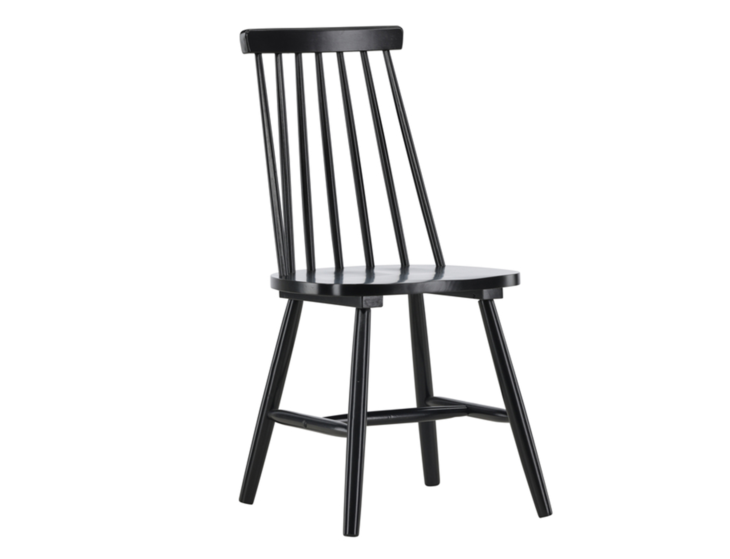 Krzesło drewniane Mowelly patyczak zwężane oparcie czarne - zdjęcie 1
