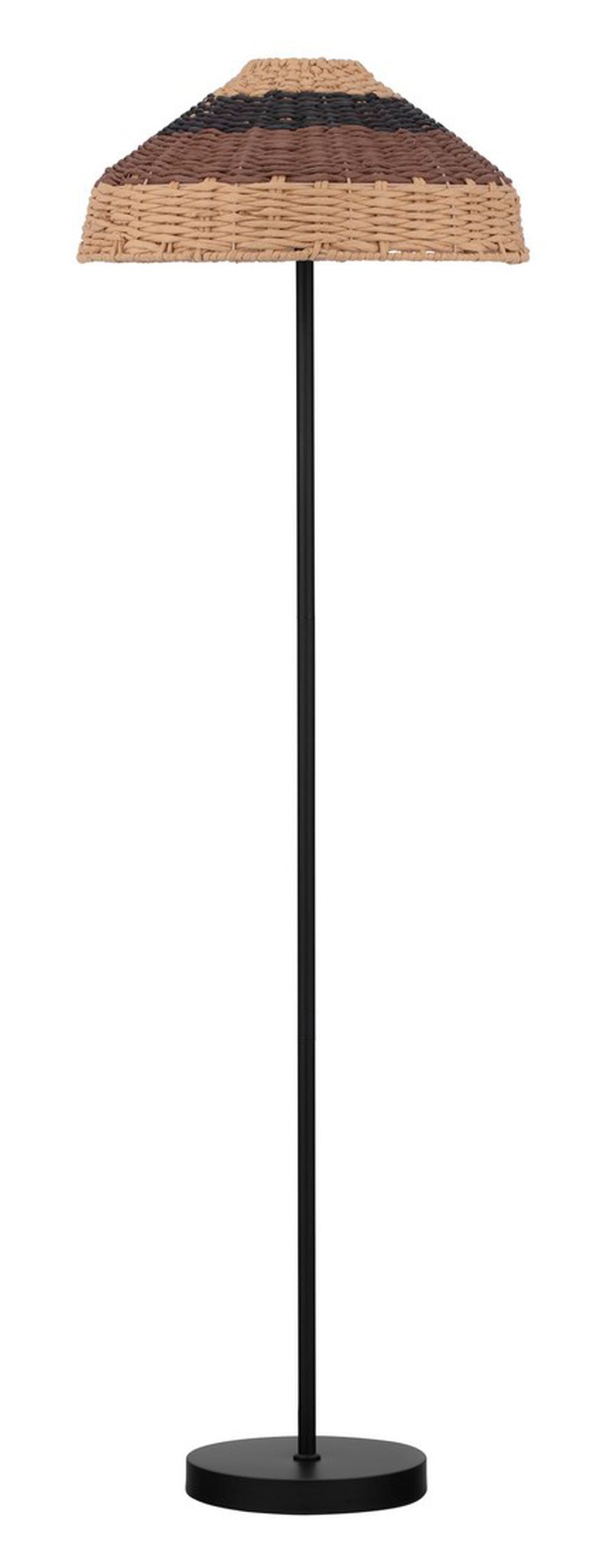 Lampa podłogowa Digilly czarno-brązowa - zdjęcie 1