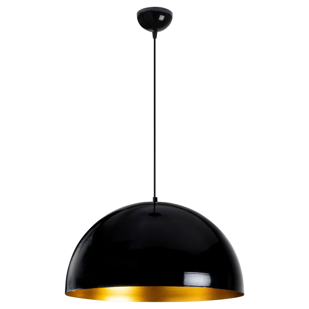 Lampa wisząca Theyro półokrągła średnica 50 cm czarna - zdjęcie 1