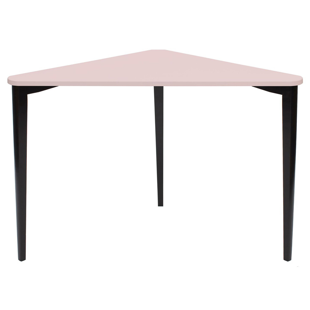 Biurko narożne Naja 114x85 cm czarna podstawa Różowy - zdjęcie 1
