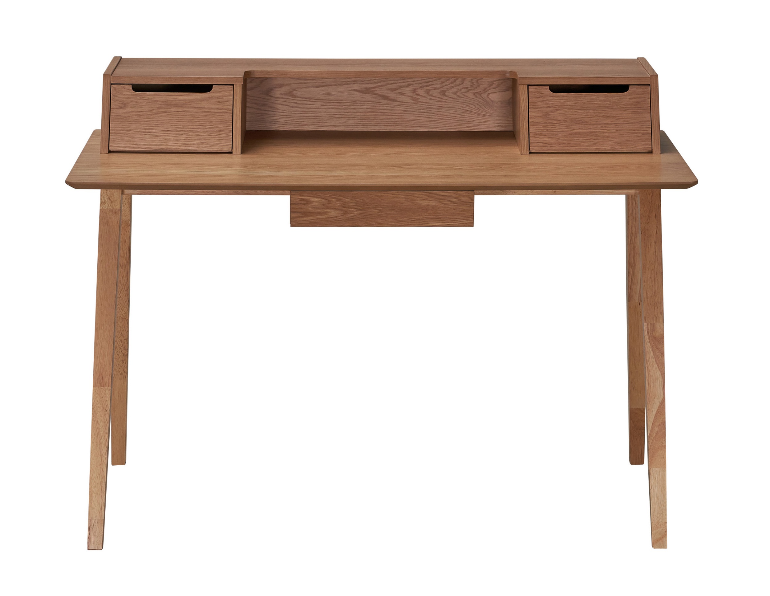 Biurko drewniane Mortmed 120x60 cm dąb naturalny - zdjęcie 1