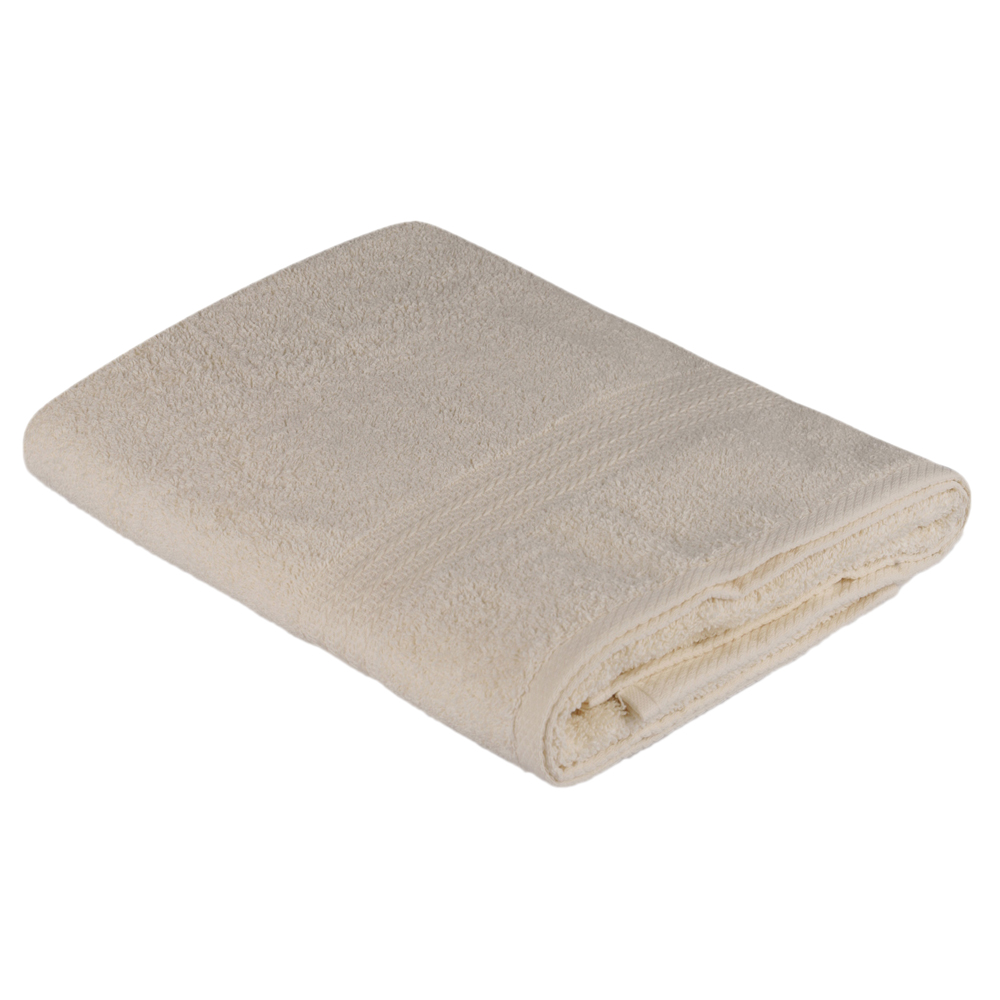 Ręcznik do kąpieli Bainrow 70/140 cm kremowy - zdjęcie 1