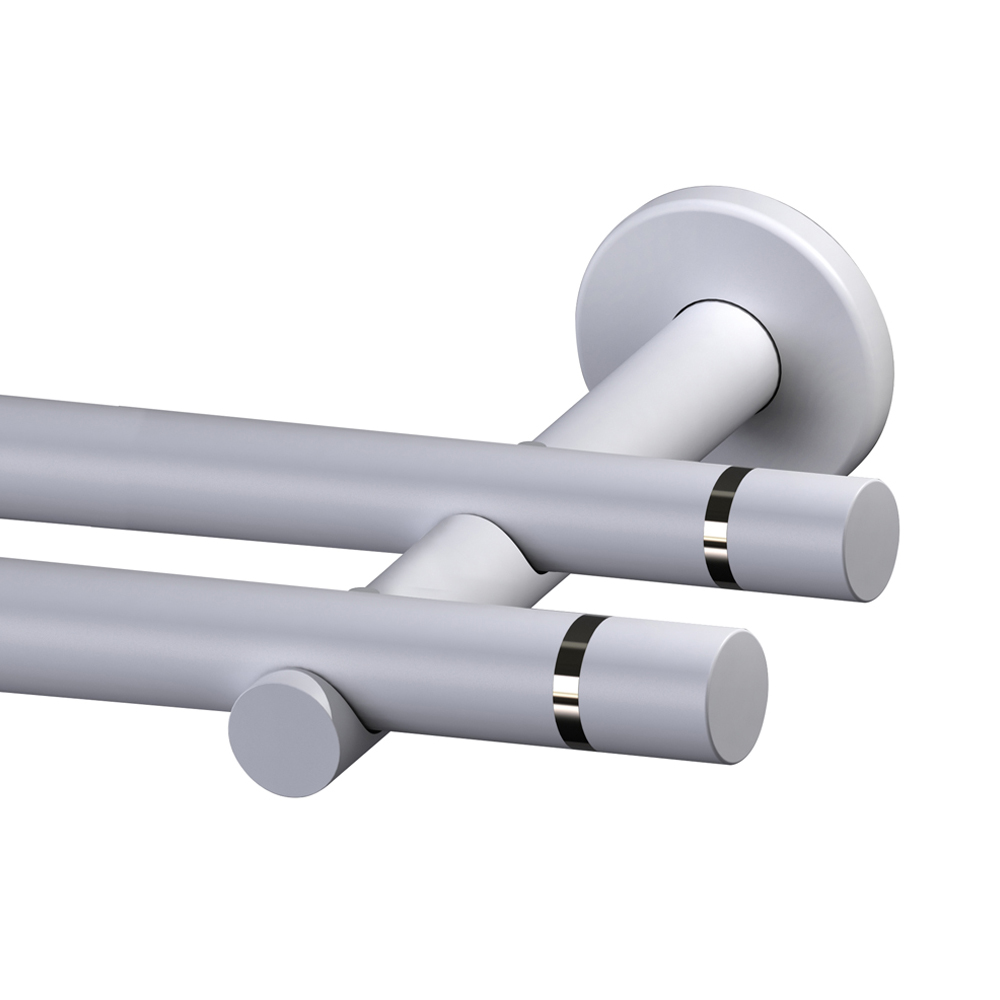 Karnisz podwójny Evenner biały mat - zdjęcie 1