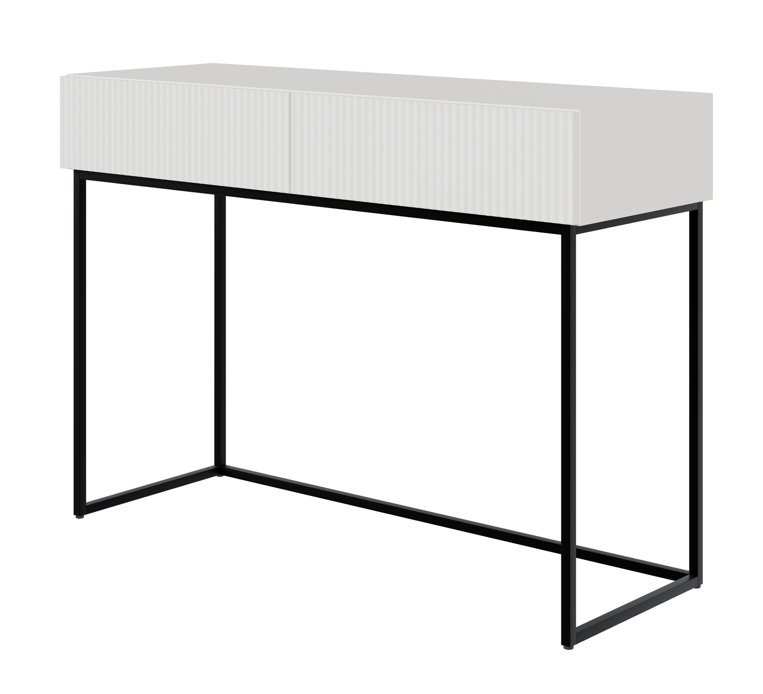 Toaletka Veldio 110 biała z czarnymi nogami - zdjęcie 1