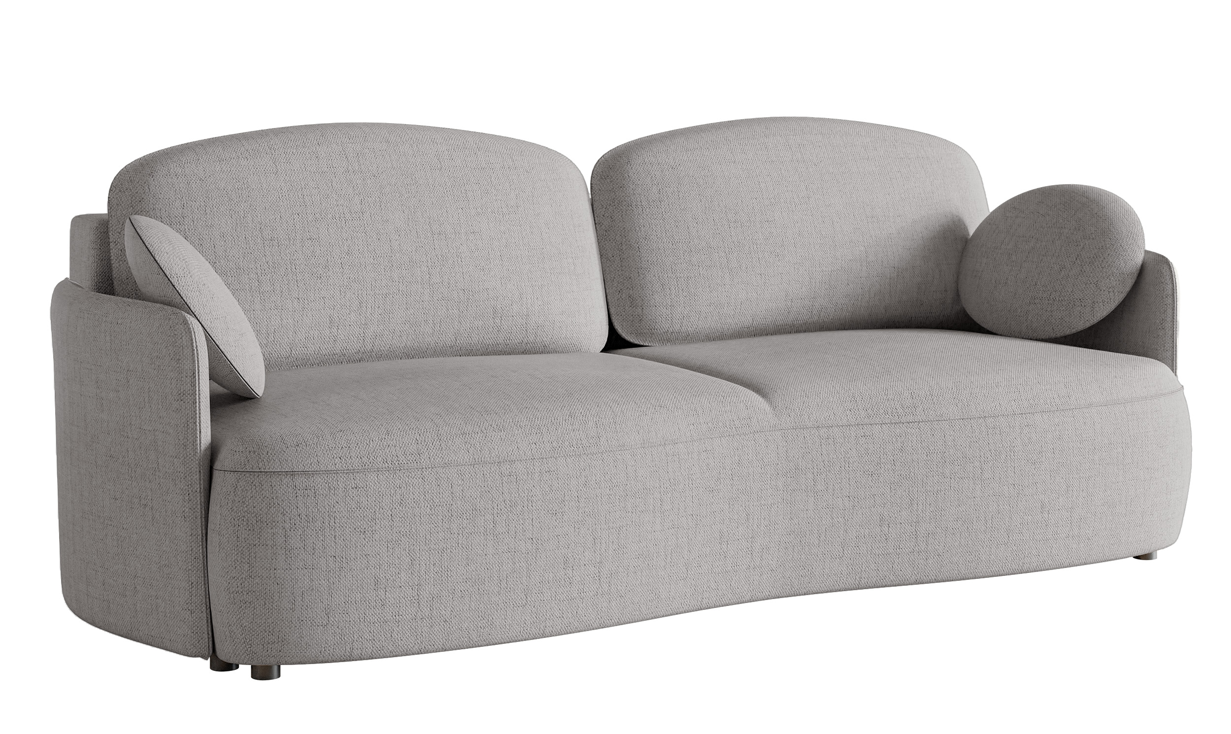 Kanapa rozkładana trzyosobowa Raviolo z pojemnikiem szara szenil hydrofobowy - zdjęcie 1