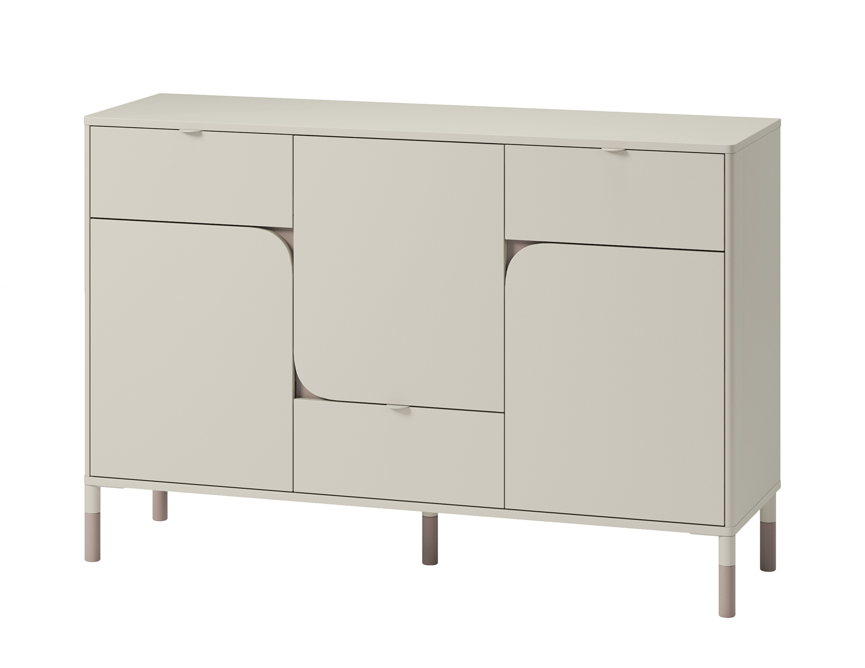 Komoda Harmony z trzema szufladami 130 cm kaszmir - zdjęcie 1