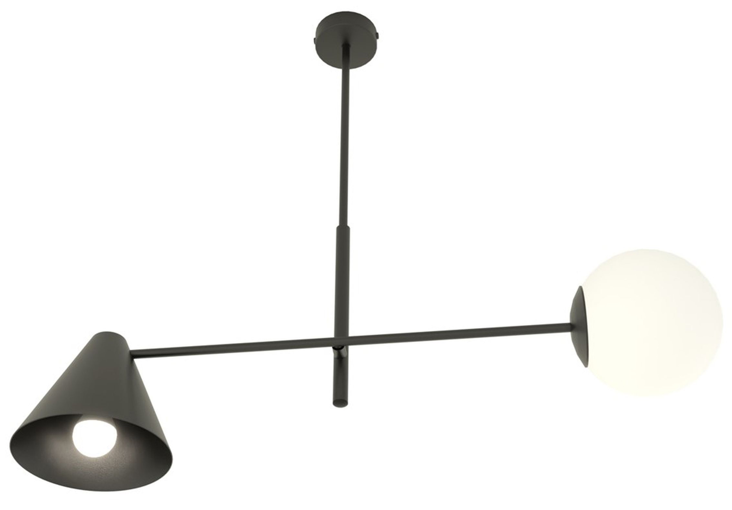 Lampa wisząca Hermesen czarna x2 - zdjęcie 1