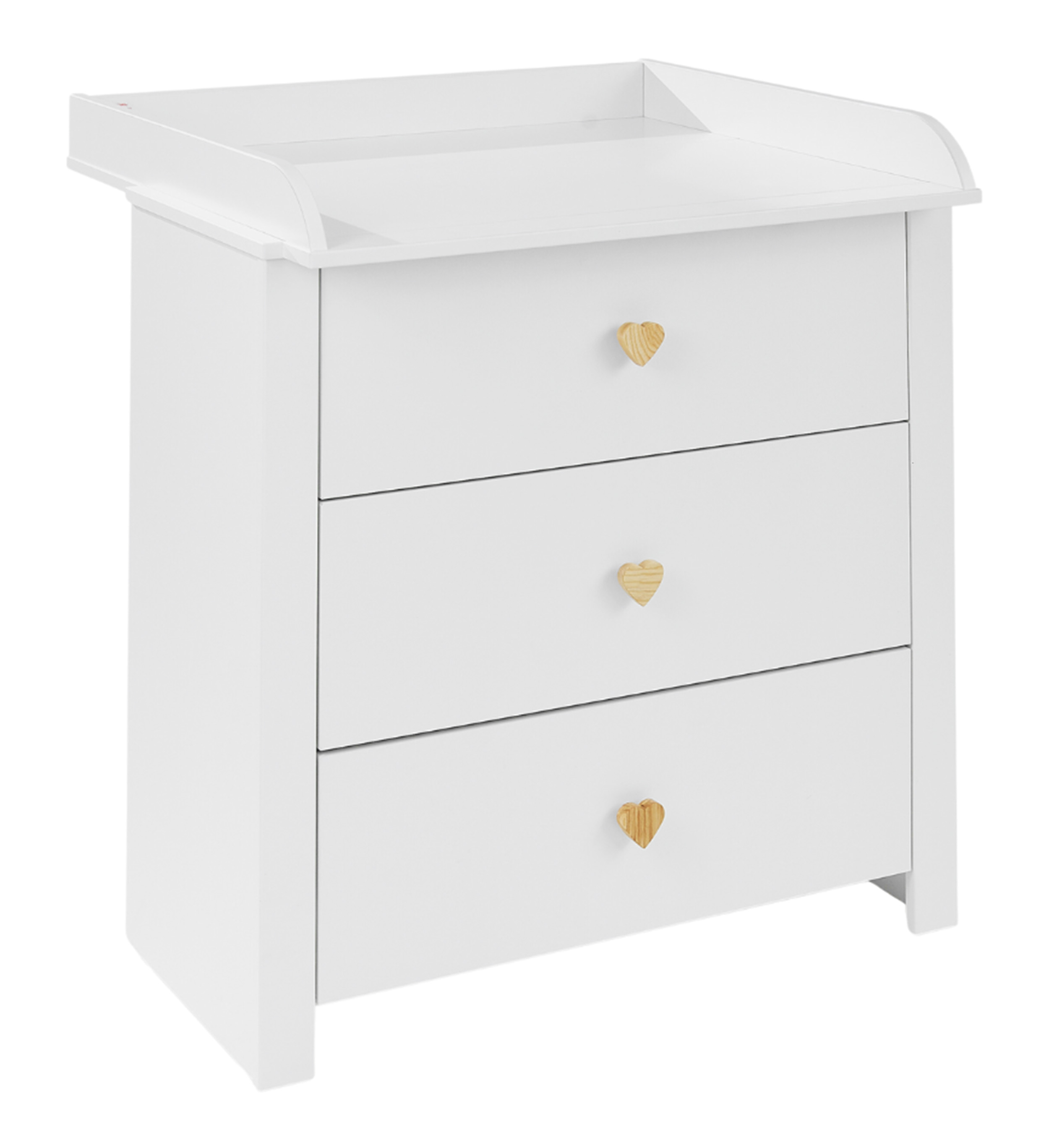 Komoda z trzema szufladami i przewijakiem Zojka biała - zdjęcie 1