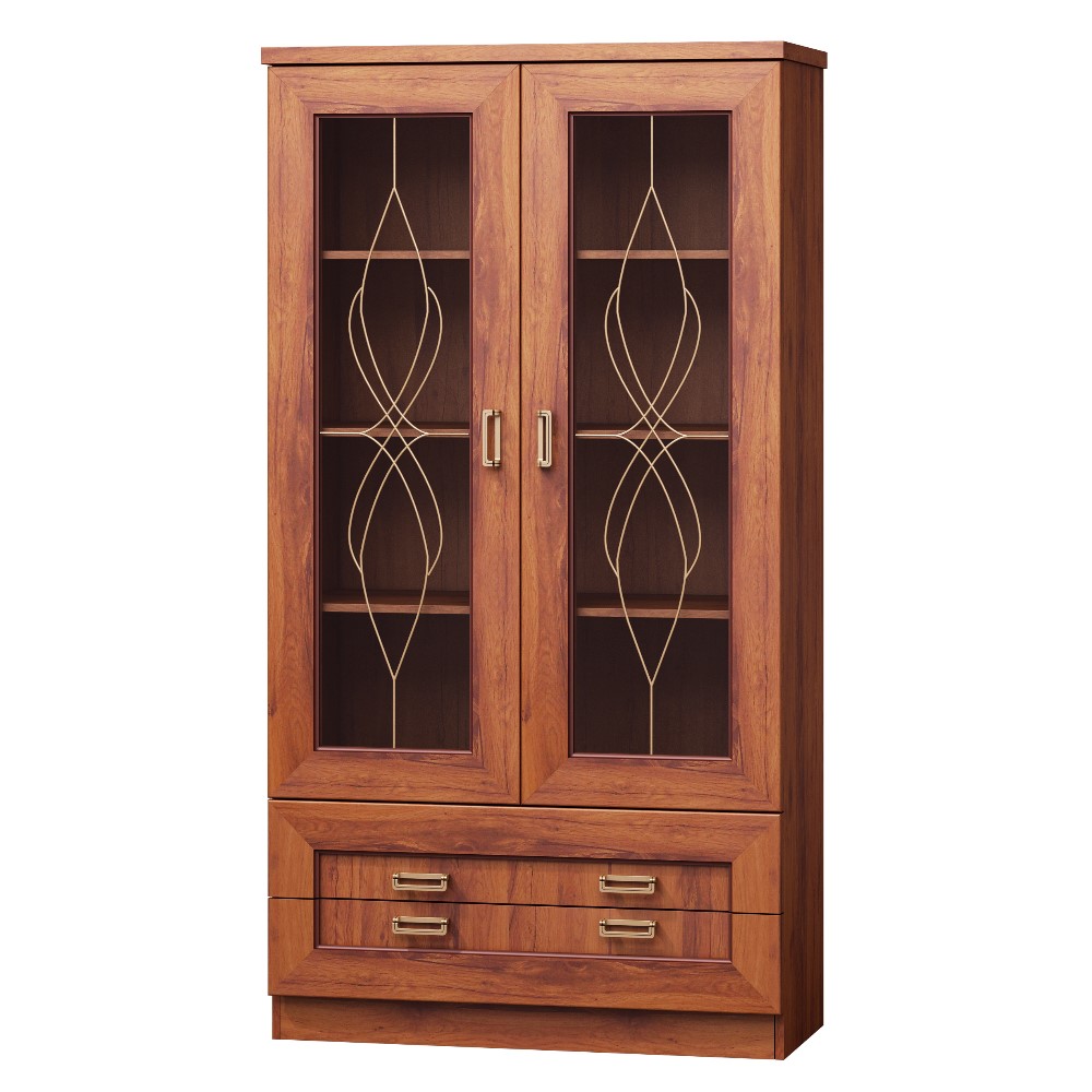 Witryna dwudrzwiowa Tymbaroth z dwiema szufladami  - zdjęcie 1