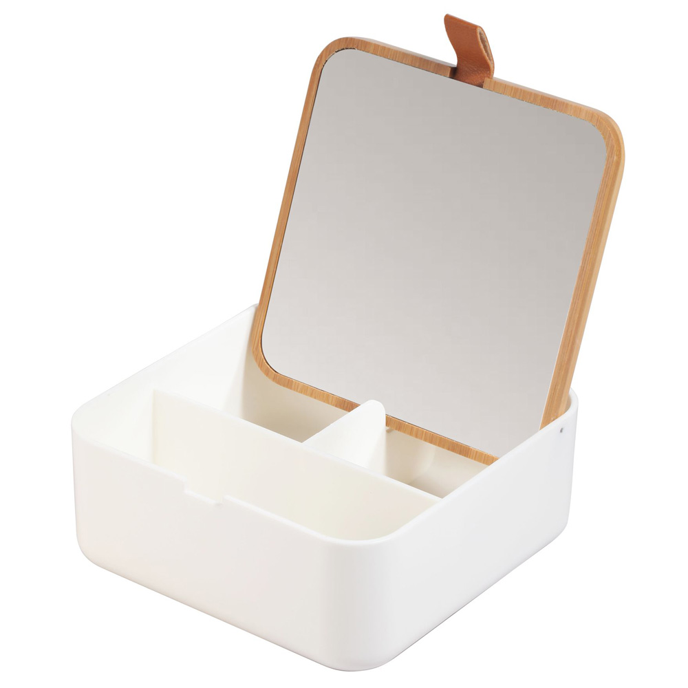 Lusterko łazienkowe Kerinax z organizerem białe - zdjęcie 1