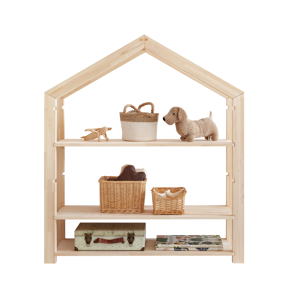 Regał Jafari dziecięcy domek z drewna wysokość 126 cm - zdjęcie 1