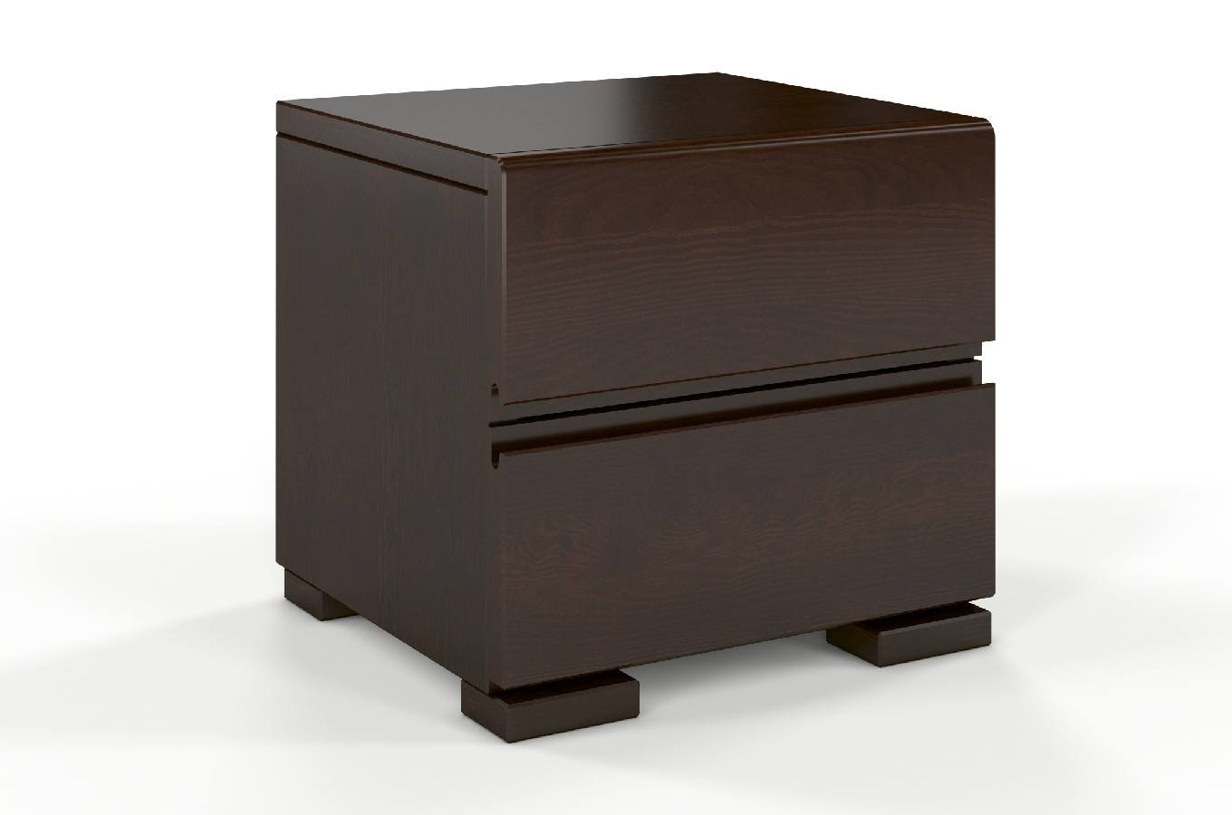 Szafka nocna Loke z drewna sosnowego Palisander - zdjęcie 1