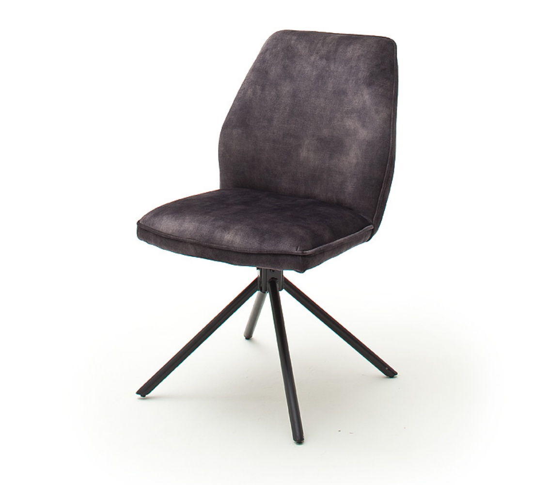Krzesło tapicerowane Toryders antracytowy welur - zdjęcie 1