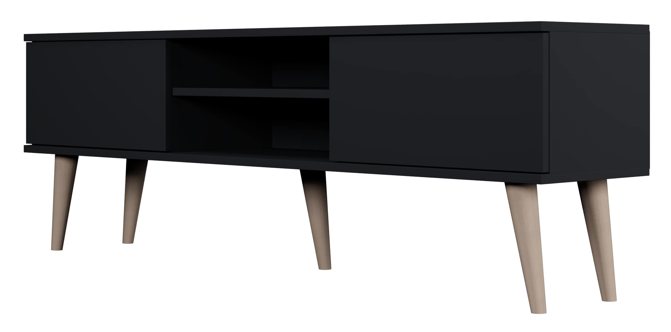 Szafka RTV Damally 160 cm czarna - zdjęcie 1