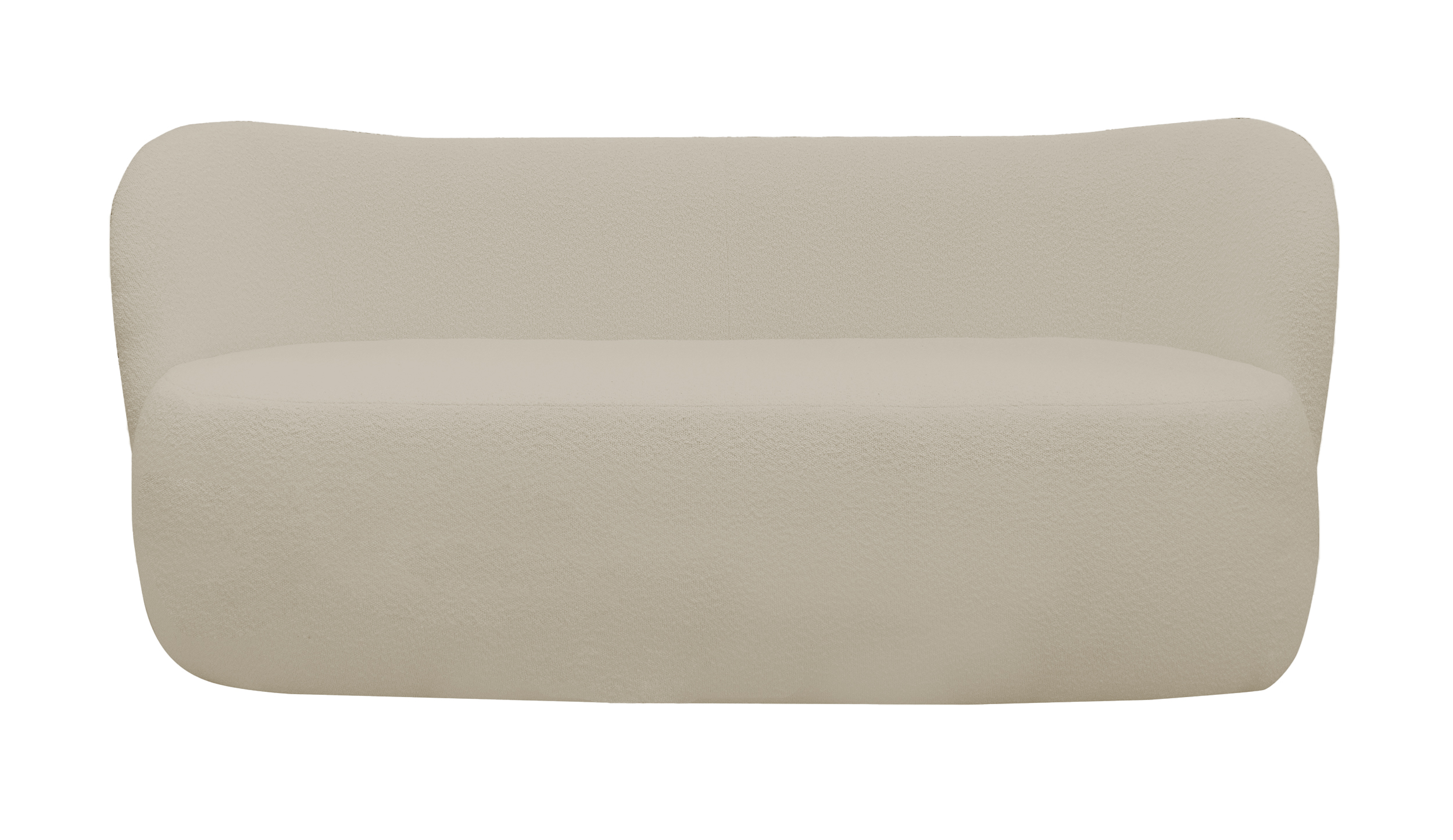 Sofa trzyosobowa Kafifi jasnobeżowa boucle - zdjęcie 1