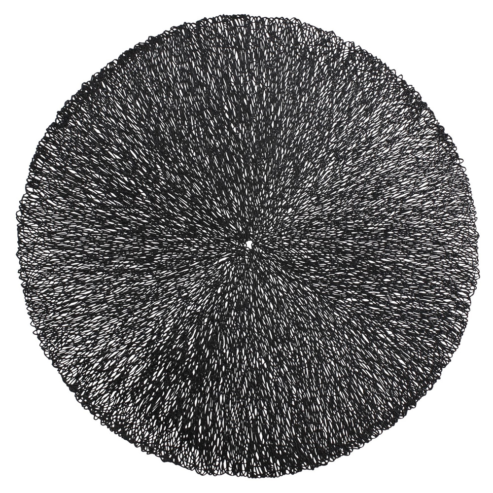 Podkładka pod talerz Farblos średnica 38 cm czarna  - zdjęcie 1