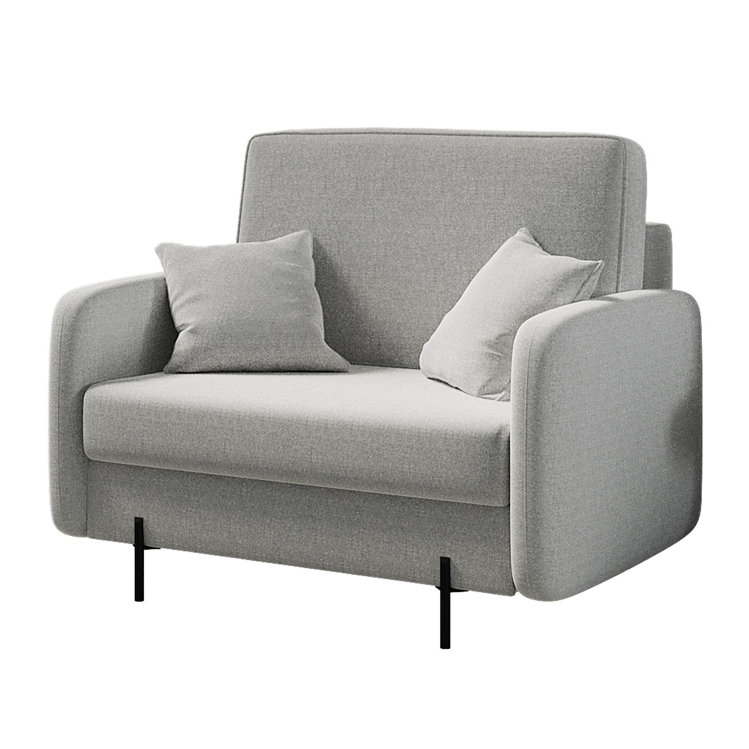 Fotel kubełkowy Solferina jasnoszary w tkaninie łatwoczyszczącej - zdjęcie 1