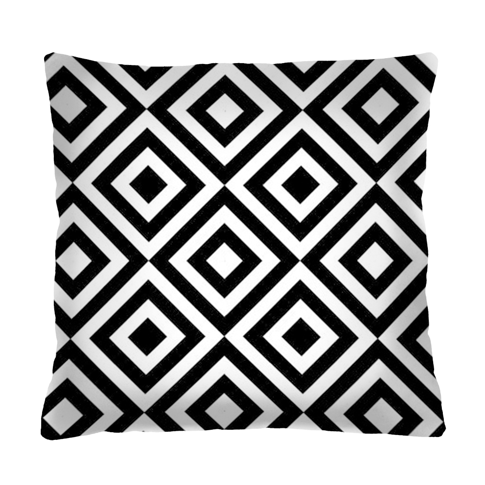 Poduszka dekoracyjna Diecca 40x40 cm czarno-biała - zdjęcie 1