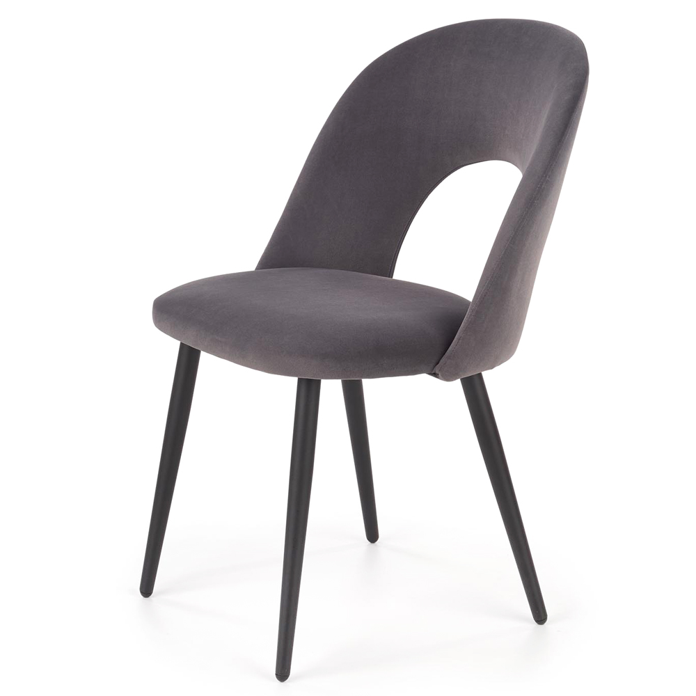 Krzesło tapicerowane Beive szare - zdjęcie 1