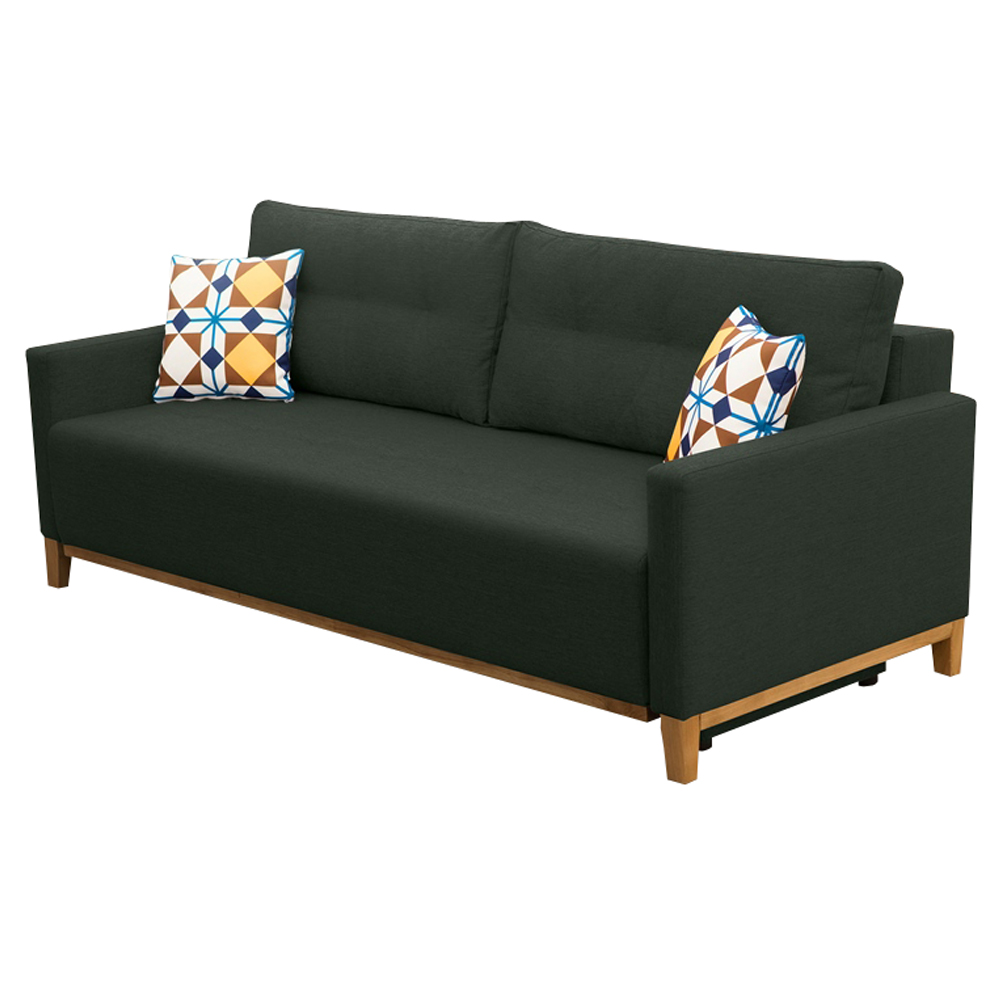 Kanapa rozkładana Brescello 214 cm zielona - zdjęcie 1