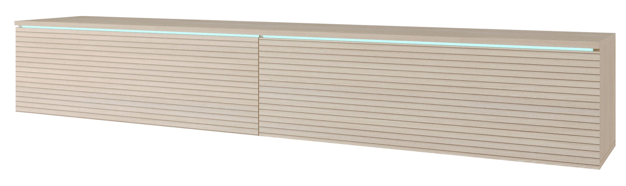 Szafka RTV Kane 180 cm dąb gaja z dekorem lamelowym - zdjęcie 1