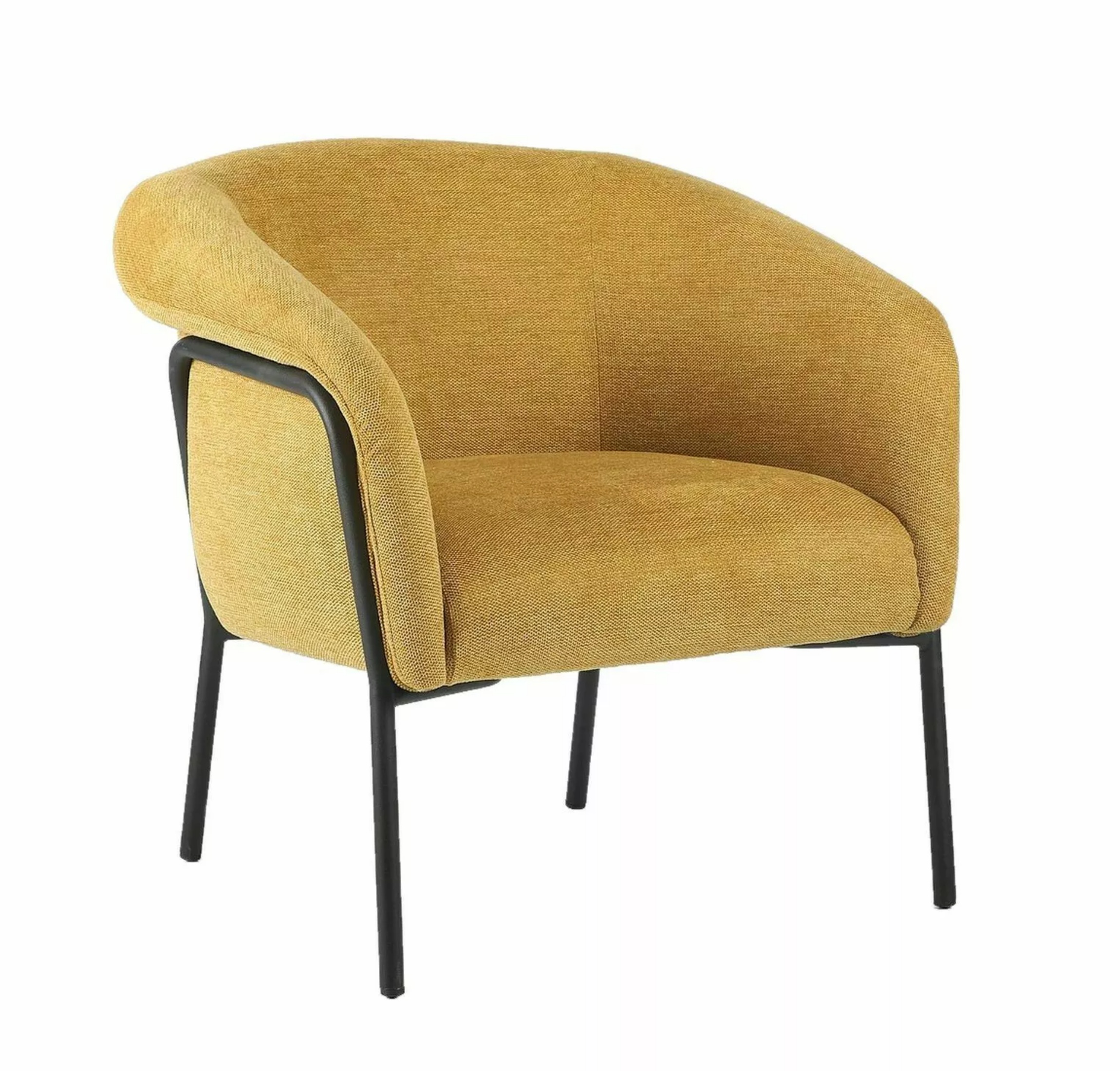 Fotel kubełkowy Clover żółty - zdjęcie 1