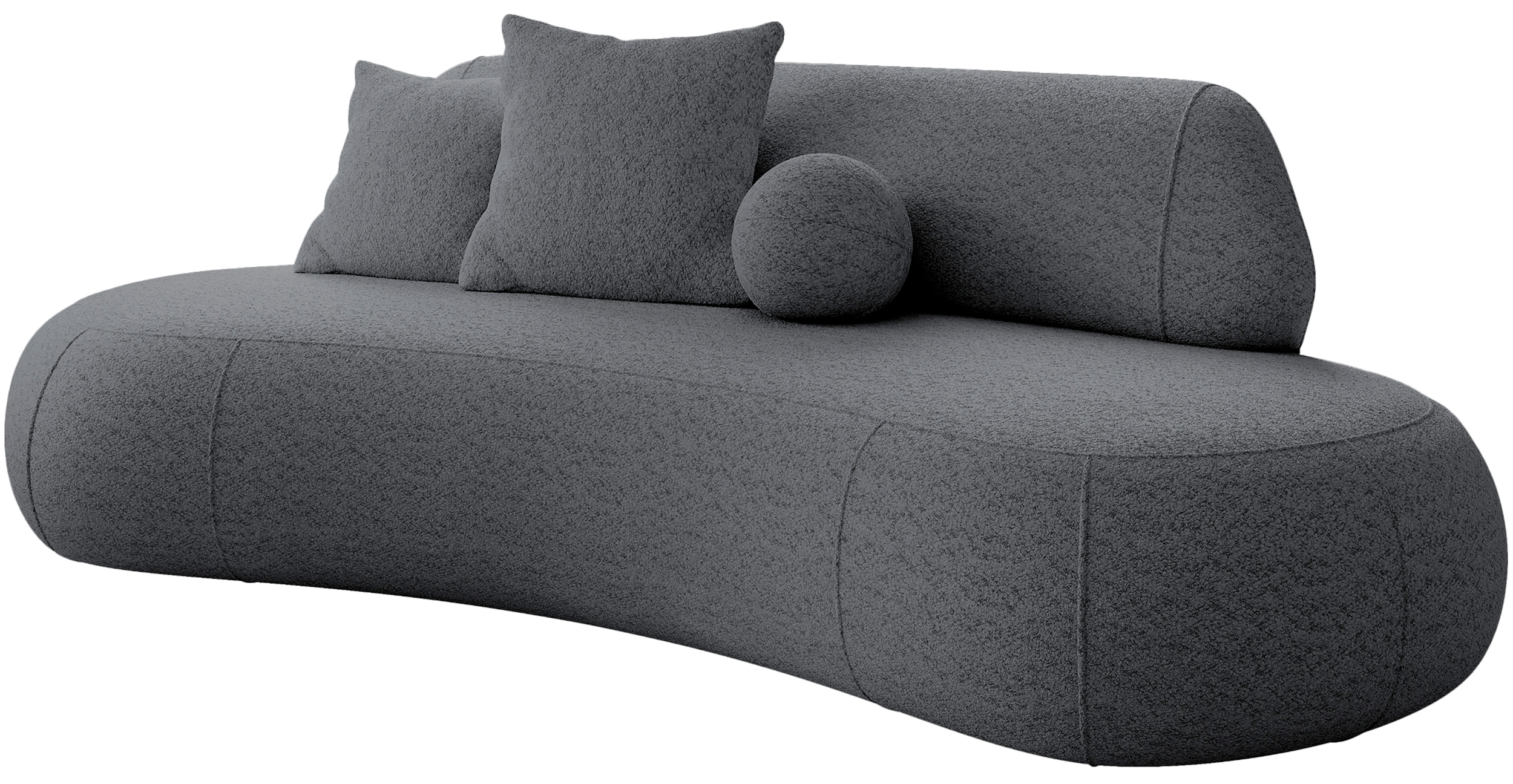 Sofa Balme in grauem Boucle - zdjęcie 4