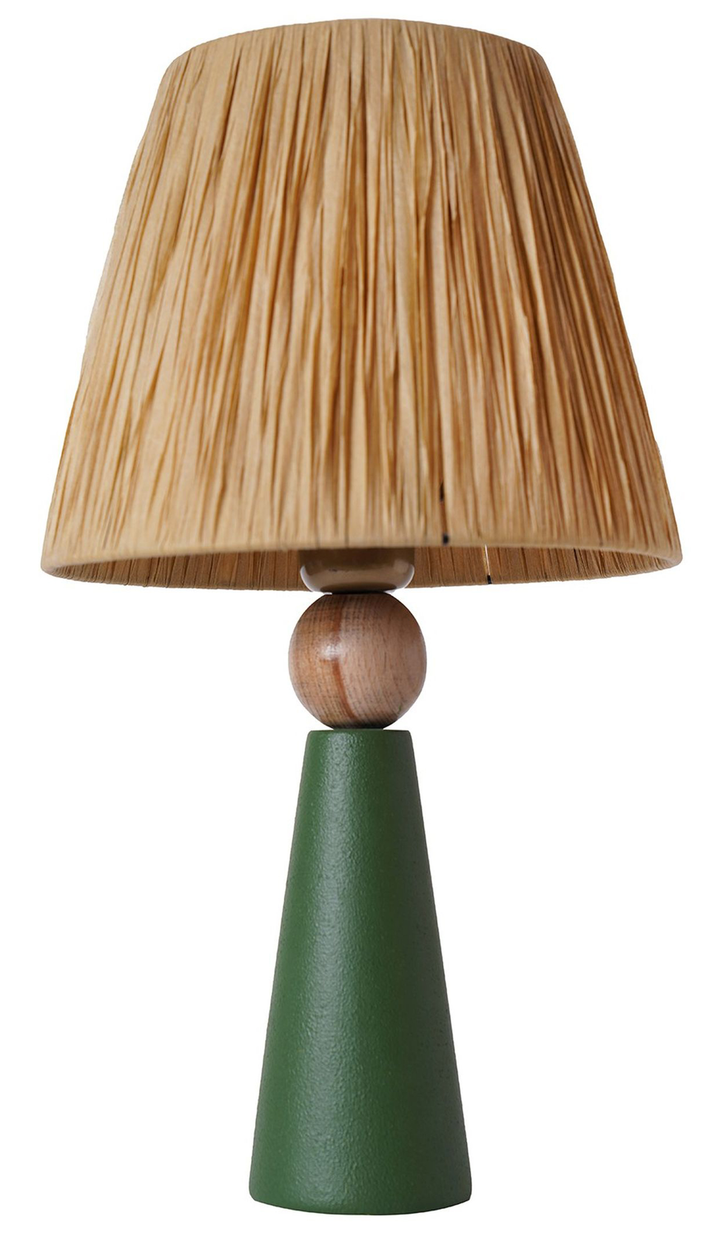 Lampa stołowa Selloon średnica 24 cm zielono/brązowa - zdjęcie 1