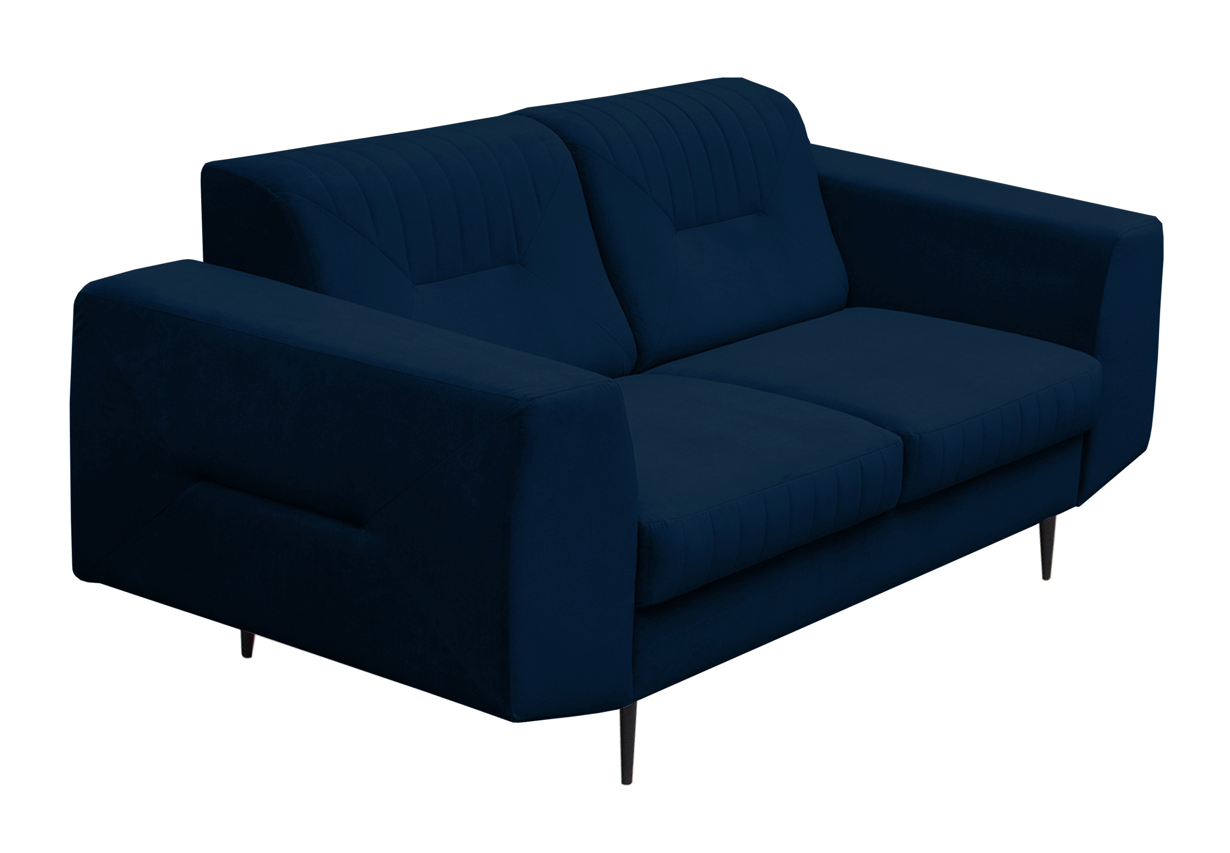 Sofa Carelle granatowa dwuosobowa w tkaninie hydrofobowej welur  - zdjęcie 1