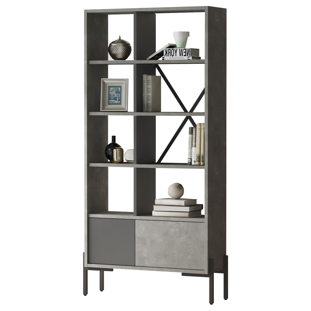 Regał na książki Bejone szary/antracytowy - zdjęcie 1