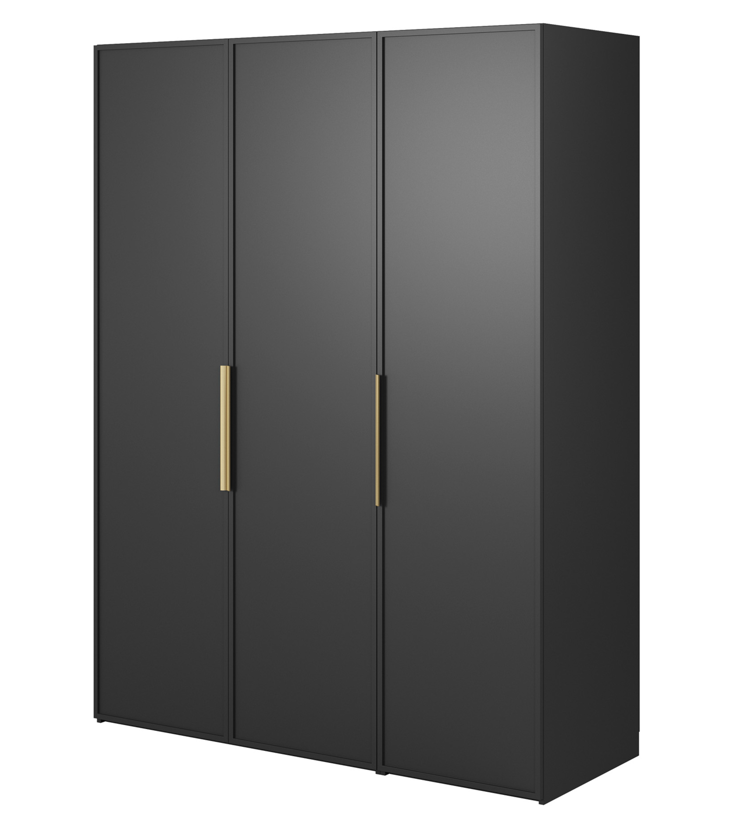 Szafa trzydrzwiowa Frame 150 cm Czarna - zdjęcie 1