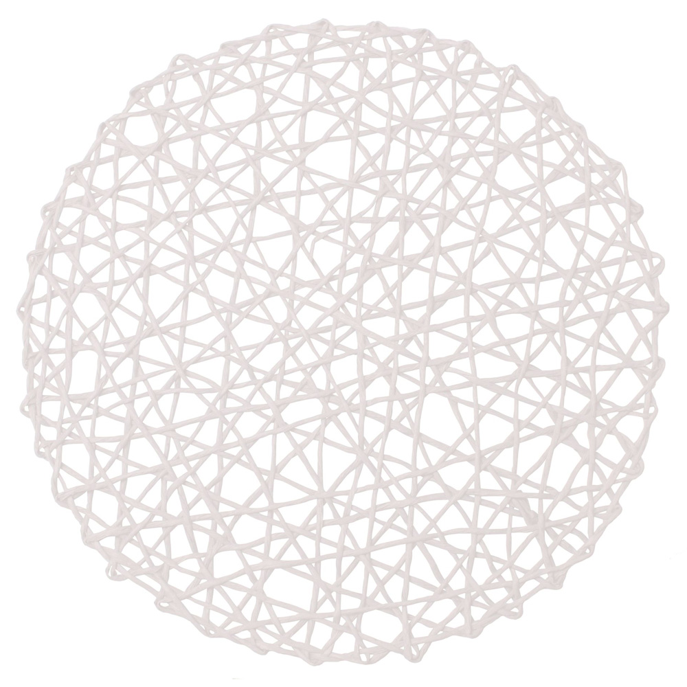 Podkładka pod talerz Hellrosa średnica 38 cm biała - zdjęcie 1