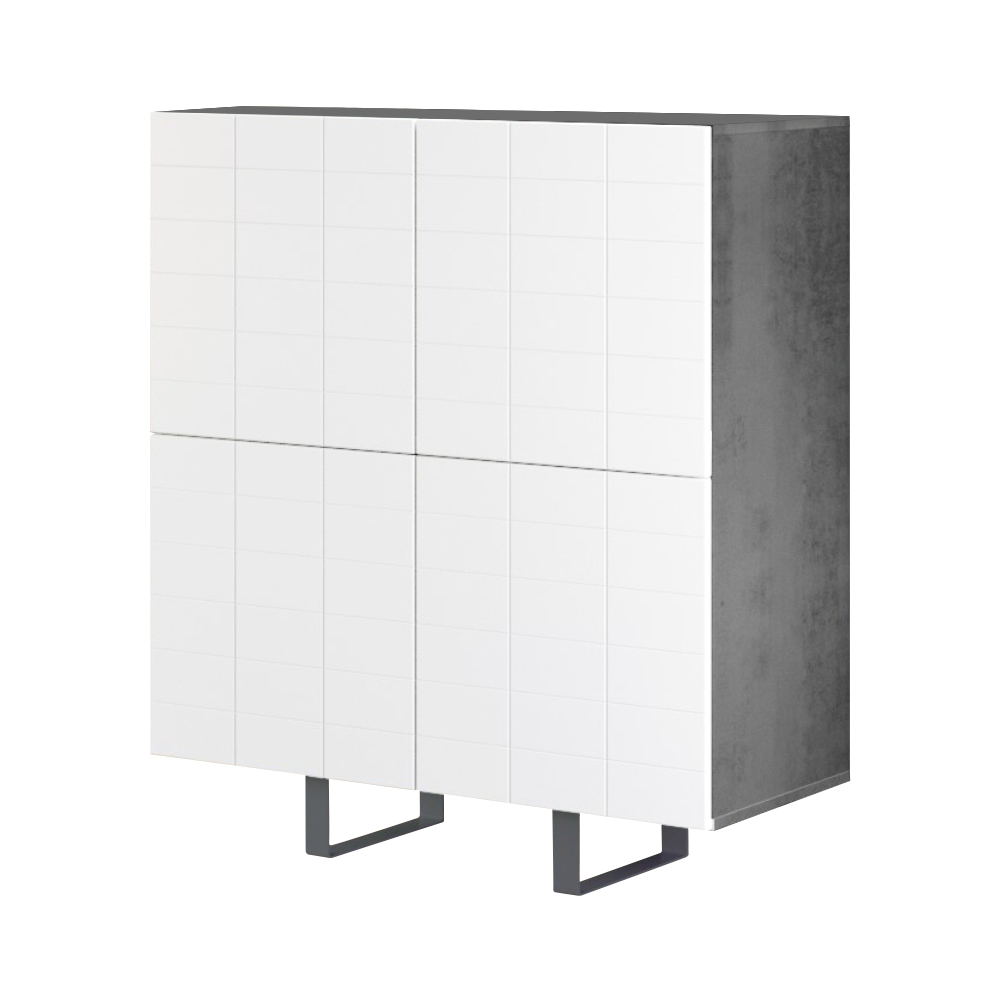 Włoska komoda czterodrzwiowa Antoinettie 110 cm z przetworzonych butelek PET