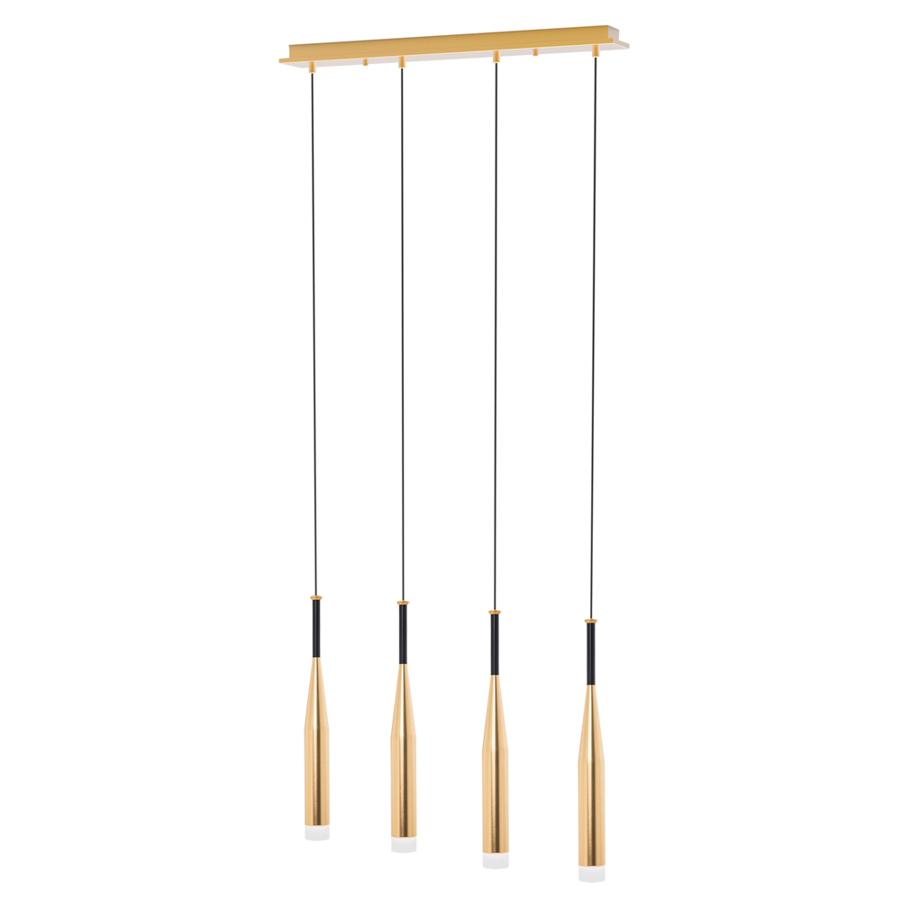 Lampa wisząca Bardella x4 złota podłużna 70x9 cm - zdjęcie 1