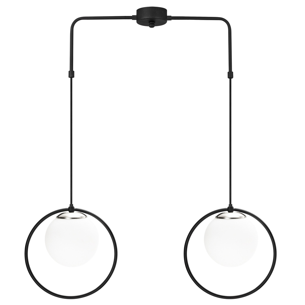Lampa wisząca Solanum x2 czarno-biała 100 cm - zdjęcie 1