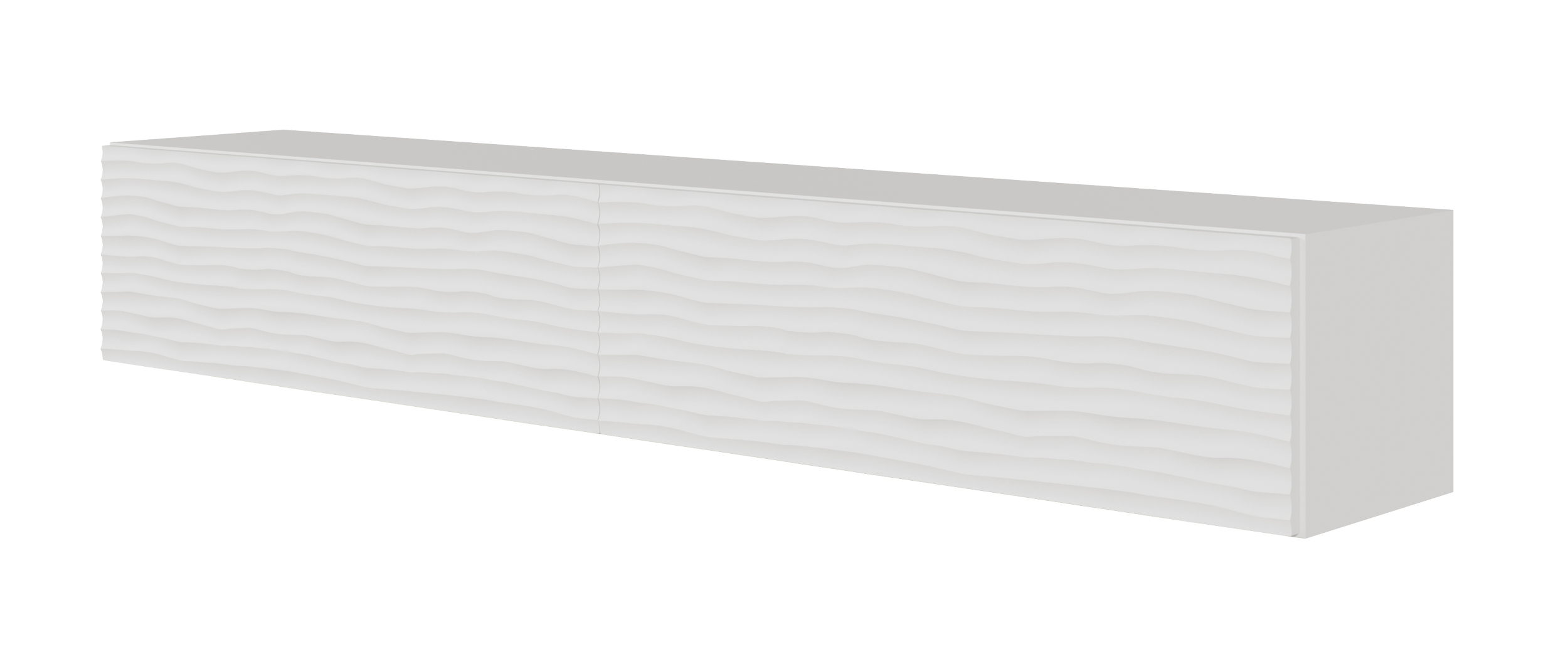 Szafka RTV Wavio wisząca 175 cm Biała - zdjęcie 1