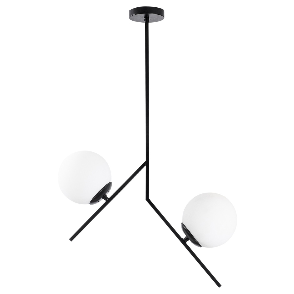 Lampa wisząca Solanum x2 czarno-biała - zdjęcie 1