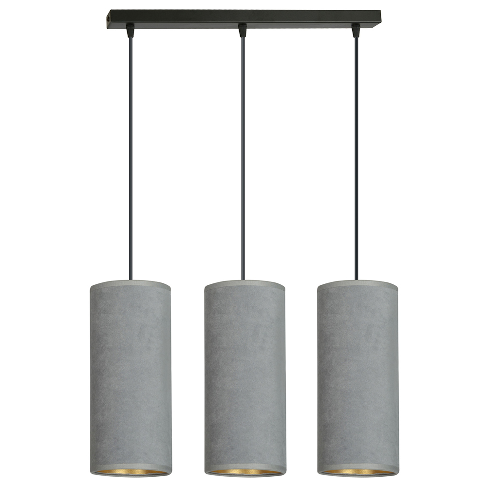 Lampa wisząca Bonett x3 50 cm szara - zdjęcie 1