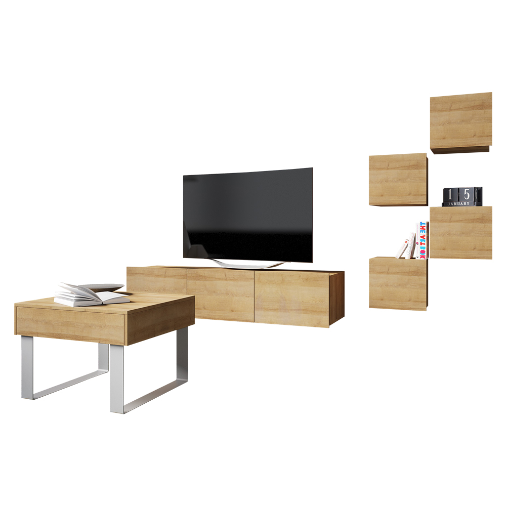 Meblościanka Kirdon z ławą Dąb złoty  - zdjęcie 8