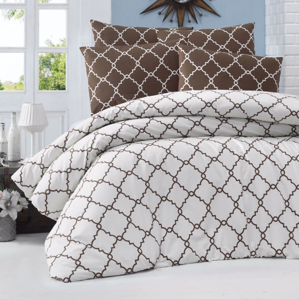 Komplet pościeli Maroko 200x220 cm z dwiema poszewkami na poduszkę 50x70 cm i z prześcieradłem - zdjęcie 1