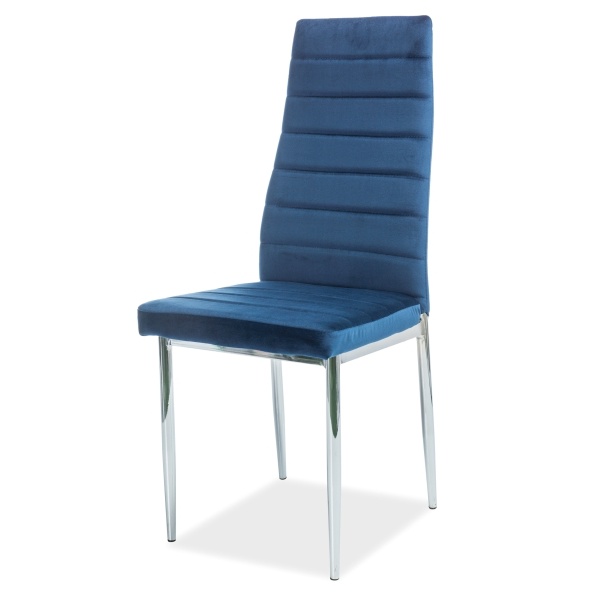 Krzesło tapicerowane Lastad velvet granatowe