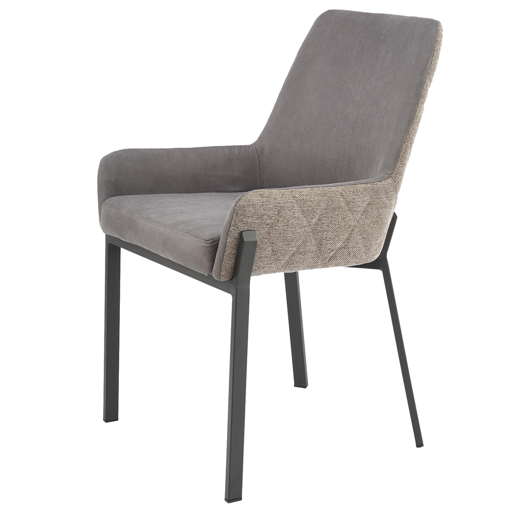 Krzesło tapicerowane Impriver szaro-beżowe - zdjęcie 1