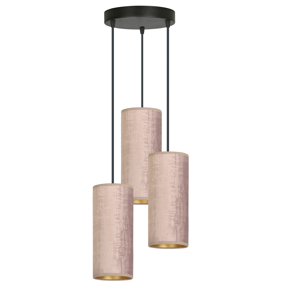 Lampa wisząca Bonett x3 asymetryczna średnica 35 cm różowa - zdjęcie 1
