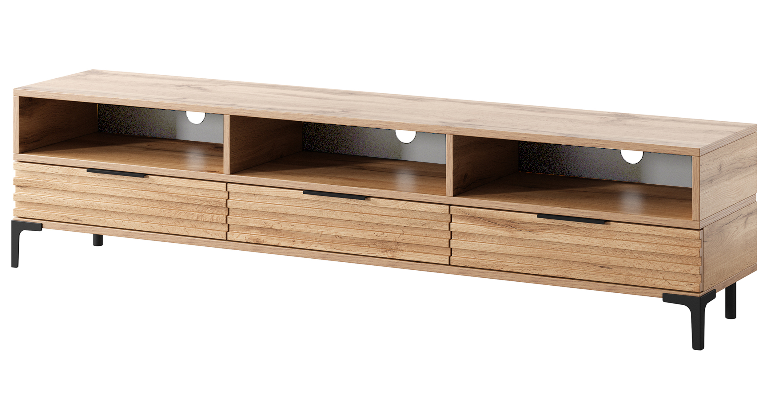 Szafka RTV Rikke 3d 160 cm Dąb wotan - zdjęcie 1