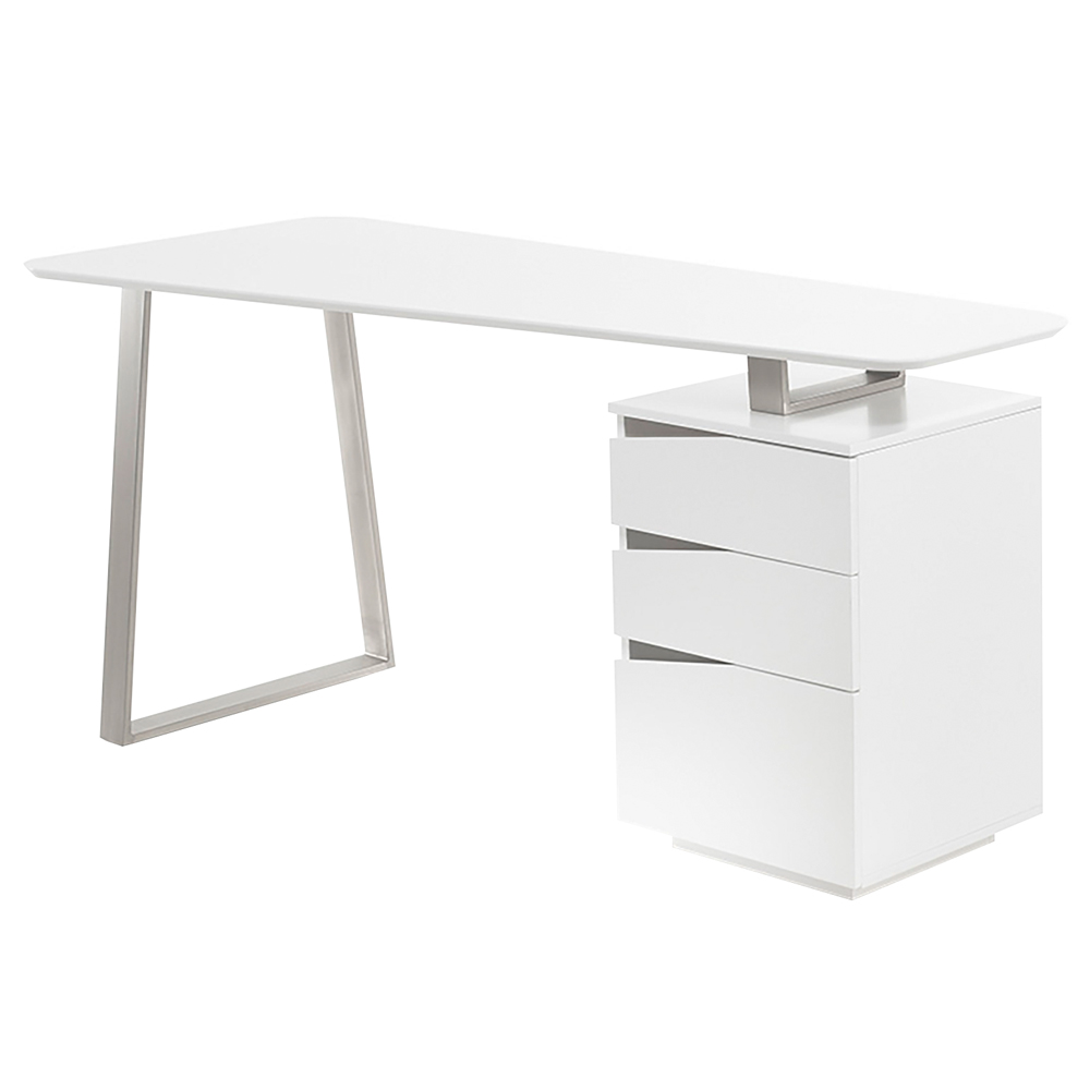 Biurko z szufladami Dalmazia 150x67 cm białe - zdjęcie 1