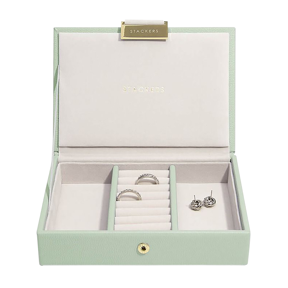 Szkatułka na biżuterię Pebble Mini Jewellery Box zieleń szałwi - zdjęcie 1