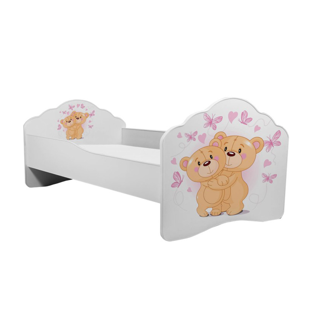 Łóżko dziecięce Sissa 140x70 cm z dwoma misiami - zdjęcie 1