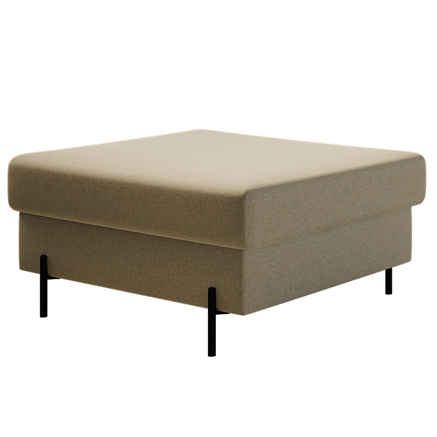 Podnóżek Solferina brązowy w tkaninie łatwoczyszczącej - zdjęcie 1