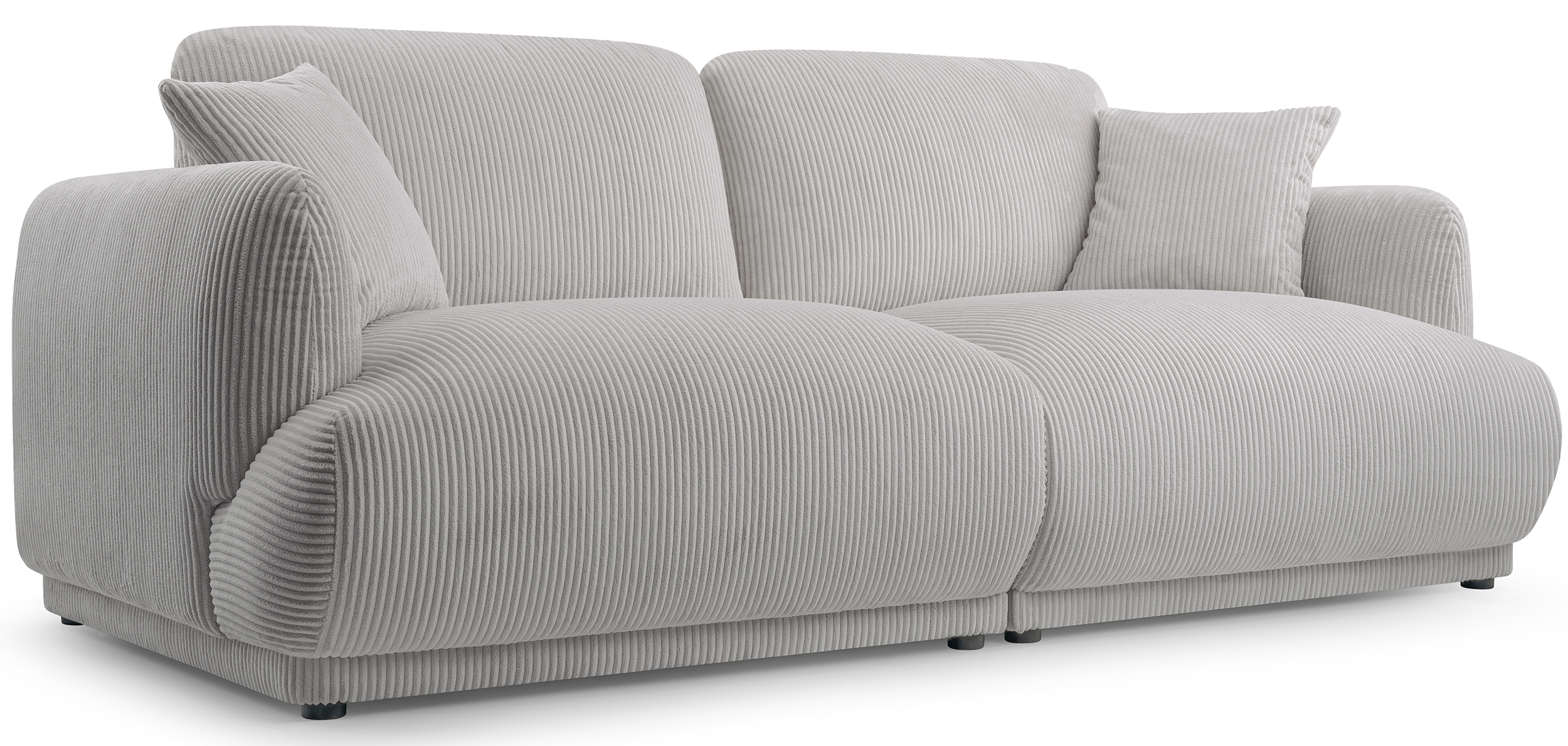 Sofa trzyosobowa Chacco jasnoszara sztruks - zdjęcie 1